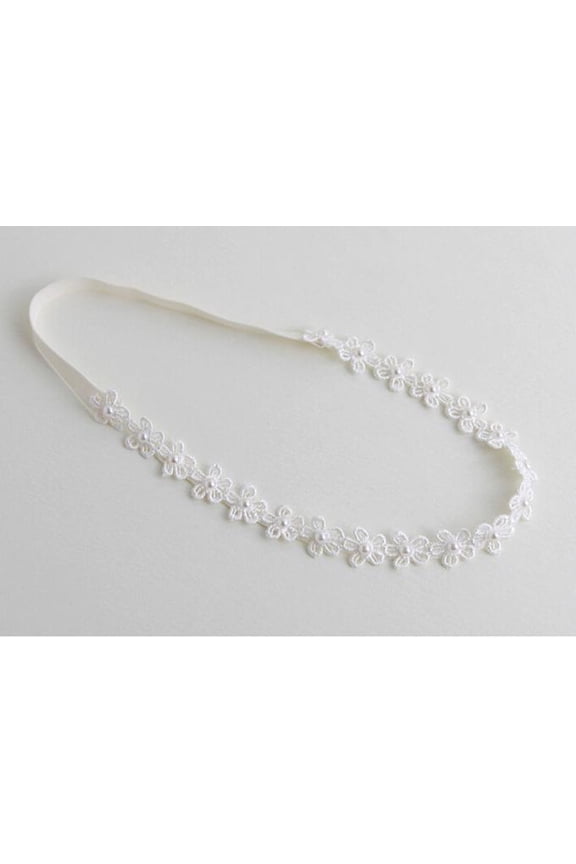 Friends Frame for Door Baby Flowers Elastic Girls Pearl Headbands Princess Lace Hairbands Diamond Baby Care Airplane Baby Boy Stuff White One Size