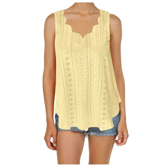 JDEFEG Basic Camisoles Womens Plus Size Plus Size Trim V Neck Sleeveless Women's Tank Top Basic Tank Shirt Camisole Tops for Women Built in Bra Yellow Size Xxl