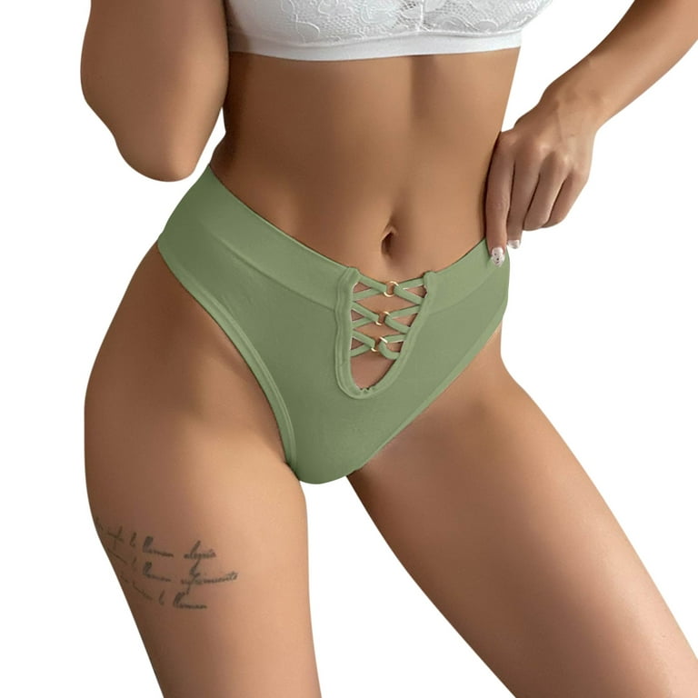 JDEFEG Blouse for New Year Eve Women Panties Women Underwear Strap Hollow  Panties for Female Thong Fashion Lingerie Panties Comfortable Underpants  Get It By Tomorrow Items for Women Green L 