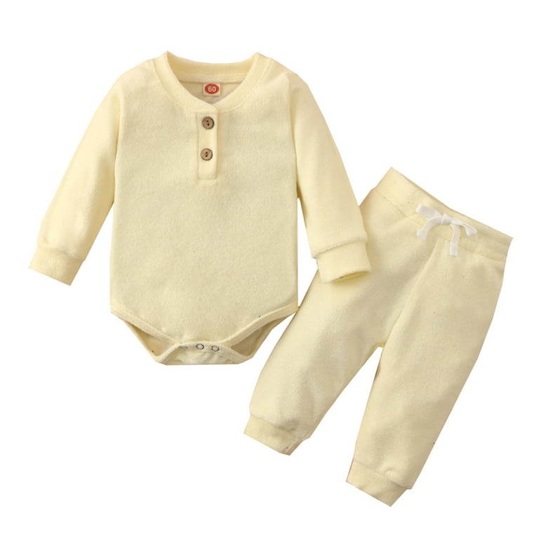 JDEFEG Boy Clothes Size 8 Baby Girls Boys Winter Long Sleeve Solid Shirt  Tops Pants 2Pcs Outfits Toddler Clothes Set 9 12 Month Girl Summer Cotton  Blend Beige 100 