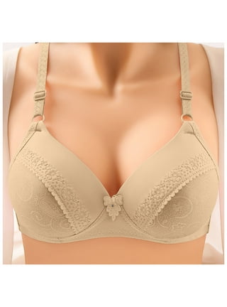 JDEFEG Bra Set Tan Bra Ladies Low Cut Strapless Adhesive Push Up Bra Open  Back Adhesive Bra Underwear Women Push Up Bras for Women Nylon,Spandex  Beige