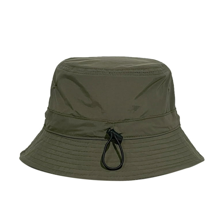JDEFEG Bush Hat Mens and Womens Summer Leisure Outdoor Mountaineering  Jungle Sun Big Brim Fishermans Hat Sun Hat Extra Large Hats Army Green
