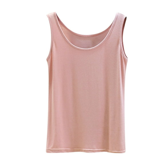 JDEFEG Camisoles for Women Fashion Women's Scoop Neck Sleeveless Knit Ribbed Fitted Casual Crop Tank Top Summer Basic Tank Shirt Dressy Tops for Women Pink Size M