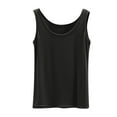 thumbnail image 1 of JDEFEG Camisoles for Women Fashion Women's Scoop Neck Sleeveless Knit Ribbed Fitted Casual Crop Tank Top Summer Basic Tank Shirt Dressy Tops for Women Black Size M, 1 of 6