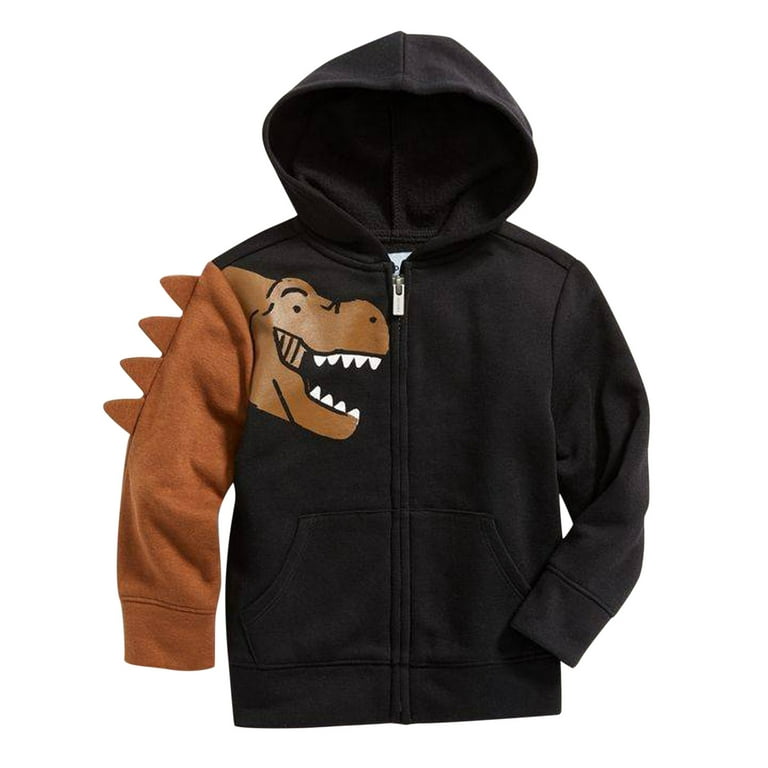 JDEFEG Clothes for 4 Year Old Boy Baby Zip Kids Toddler Fall Sweatshirt  Long Hoodies Tops with Pocket Hooded Winter Dinosaur Clothes Up Boys Sleeve  Boys Tops Small Dog Hoodie for Boys