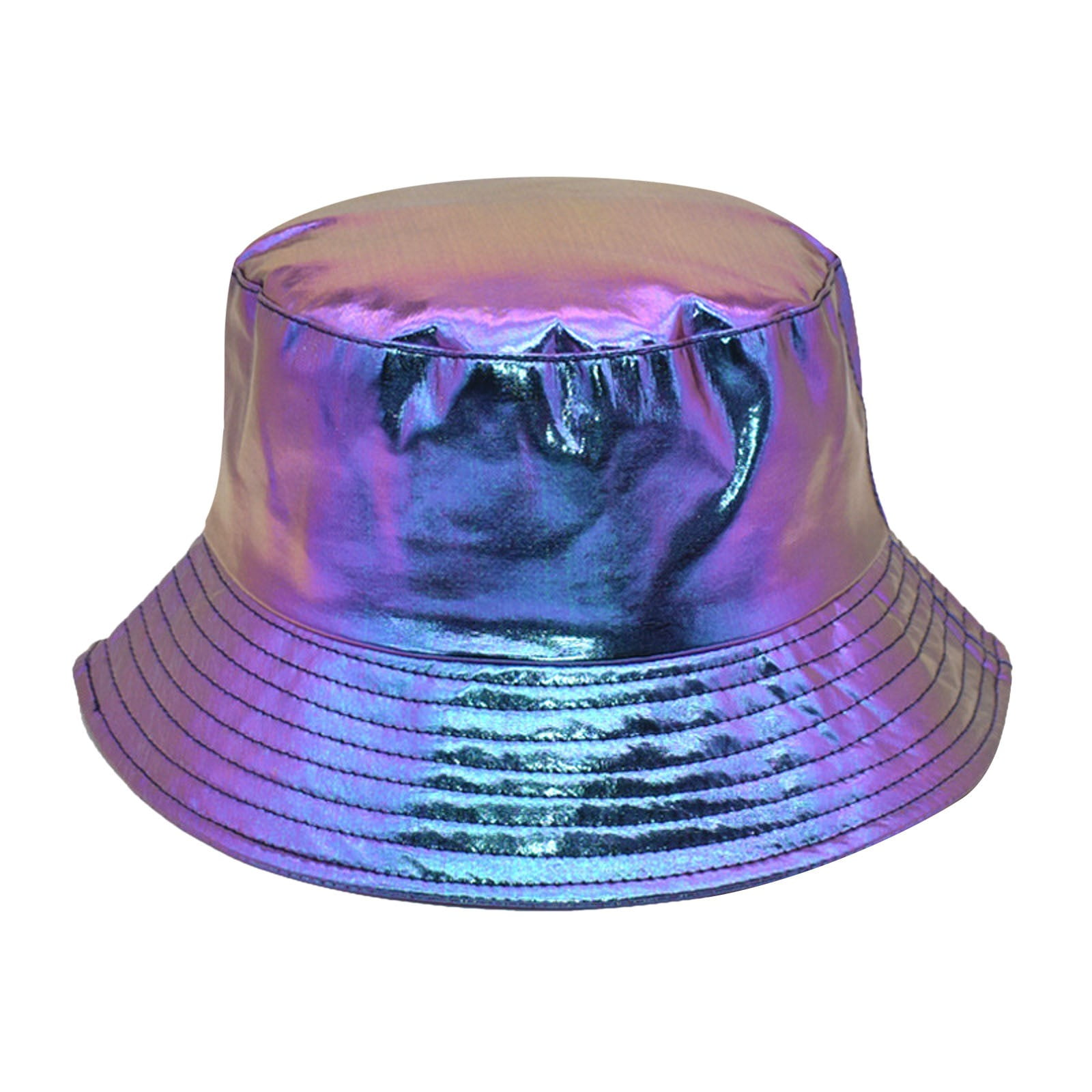 JDEFEG Fish Hat Black Stage Hat Female Color Reflective Fisherman