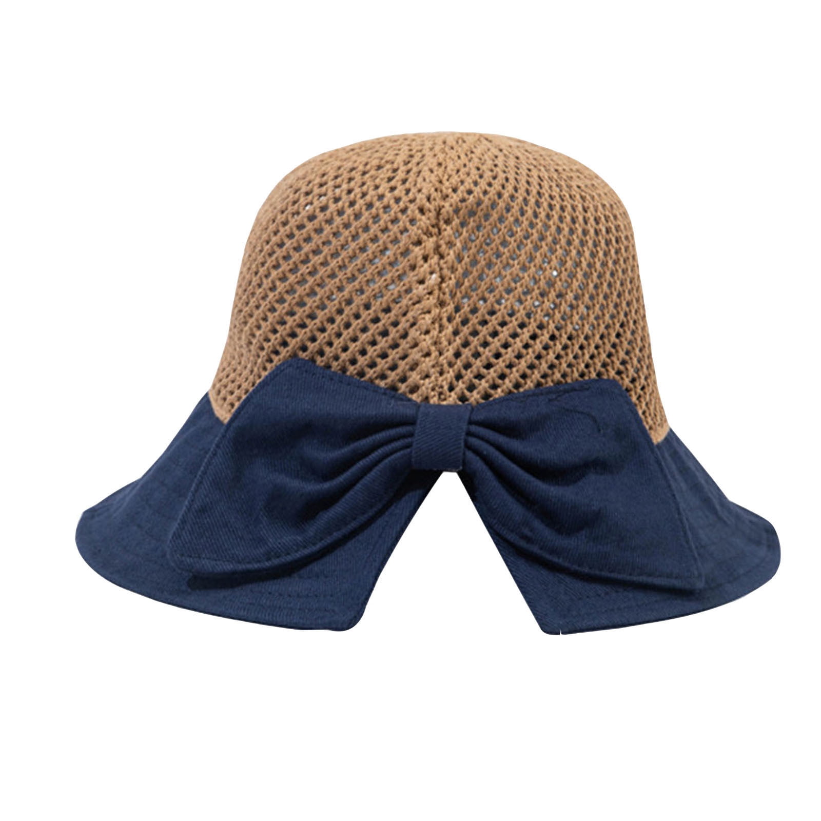JDEFEG Hats for Men Women Mens Caps Adjustable Bowknot Sun Hat Traveling  Beach Female Iron Ring Baseball Cap Bucket Hat Beret Hats for Women Navy M  