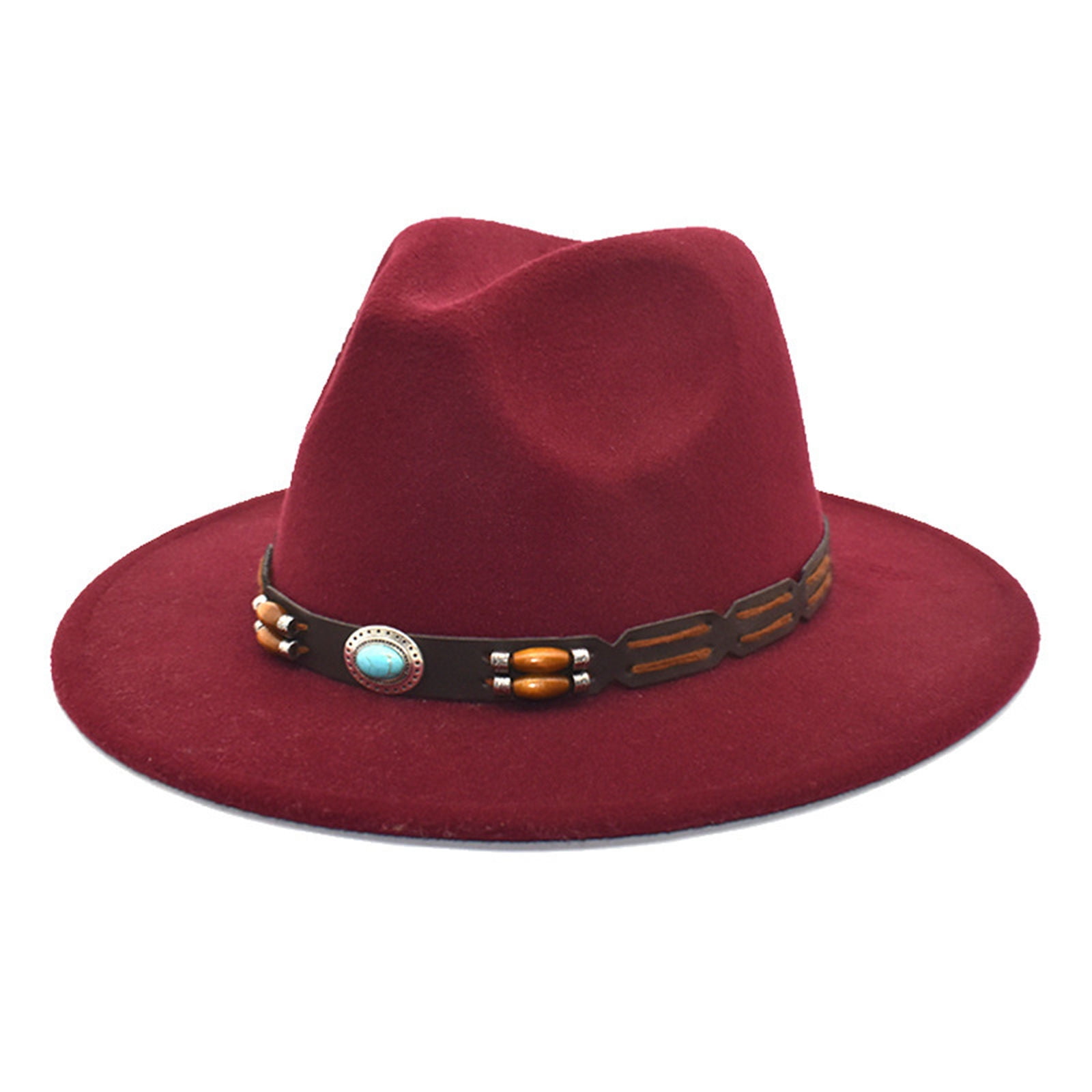 JDEFEG Hats for Men Women Straw Hat Round Adults Unisex Retro Western  Cowboy Riding Hat Leather Belt Wide Cap Straw Hat Womens Hats Bucket Hat  Black 