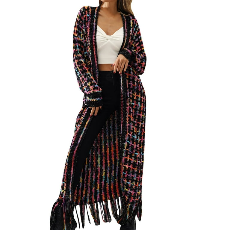 Casual Long Sleeve Knitted Tassels Sweaters Casual Long Sleeve Knitted Tassels Sweaters