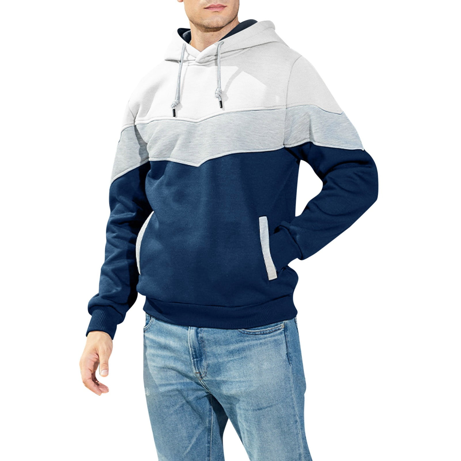 JDEFEG Hoodies for Men Mens Big and Tall Pullover Mens Casual Zipper Hoodie Splicing Large Size Sweater Jacket Sweatshirts for Men Long Sleeve Polyester Red Xl Walmart