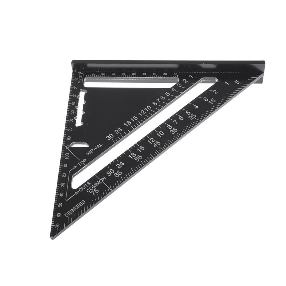JDEFEG Hooks for Pool Equipment Chain Link Fence 7 Ruler Inch Carpentry Rafter Layout Tools Protractor Measuring Roofing Ruler Tools & Home Improvement Saw Height Gauge Black One Size