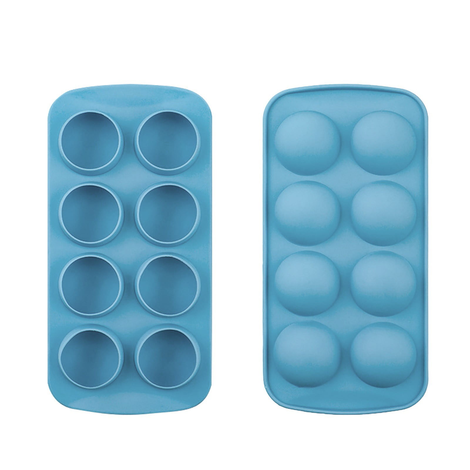 JDEFEG Metal Ice Cubes Stones Flexible Ice Tray 4 Ice Molds for