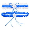 thumbnail image 1 of JDEFEG Lace Garter Belt Set Bridal Wedding Garter Gift for Bride Party Ring Lace Garter Leg Throw Weddings Women Bridal for Elastic Bridal Supplies Blue, 1 of 4