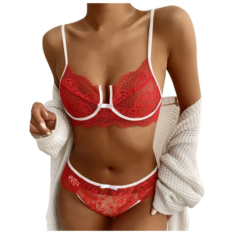 JDEFEG Lace Living Room Curtains with Set Plus Women Bralette Bra Lingerie  Underwear Floral Size Piece Lace Corset Two Anime Boxers Polyester Red Xxl