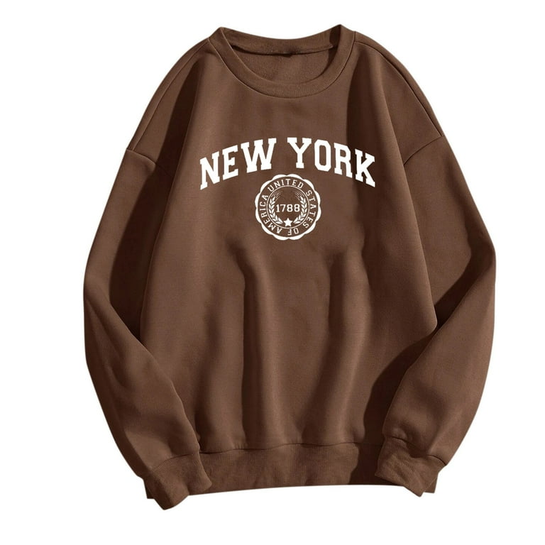 Letter Print O-neck Long Sleeve Sweater Letter Print O-neck Long Sleeve Sweater