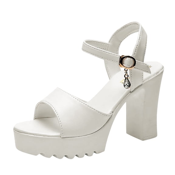 JDEFEG Light Sandals for Women 8W Womens Casual Heels Lace Breathable Sandals Up Shoes Fashion Women's Sandals Women Wedge Sandals Closed Toe White 38