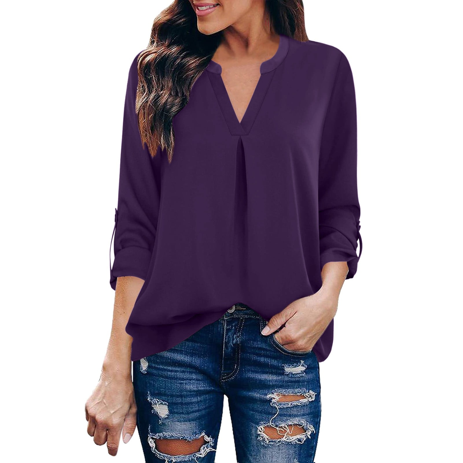 purple tunics for work