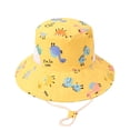 thumbnail image 1 of JDEFEG Little Girls Hat Kids Adjustable Chin Strap Sun Hats Summer Spring Sun Hat Cute Cartoon Outdoor Beach Bucket Cap and Kids Hat Cotton Blend Yellow, 1 of 3