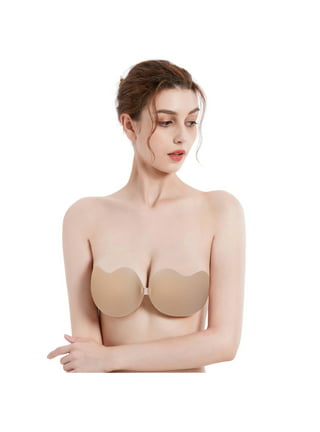 SUNSIOM Women Silicone Push-Up Strapless Backless Self-Adhesive