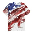 thumbnail image 1 of JDEFEG Men's Shirts Big and Tall Men's Short Sleeve T Shirt Summer Casual Independence Day Prints Tops Workout Tee Tops Men's Crewneck Undershirt Red Size L, 1 of 4