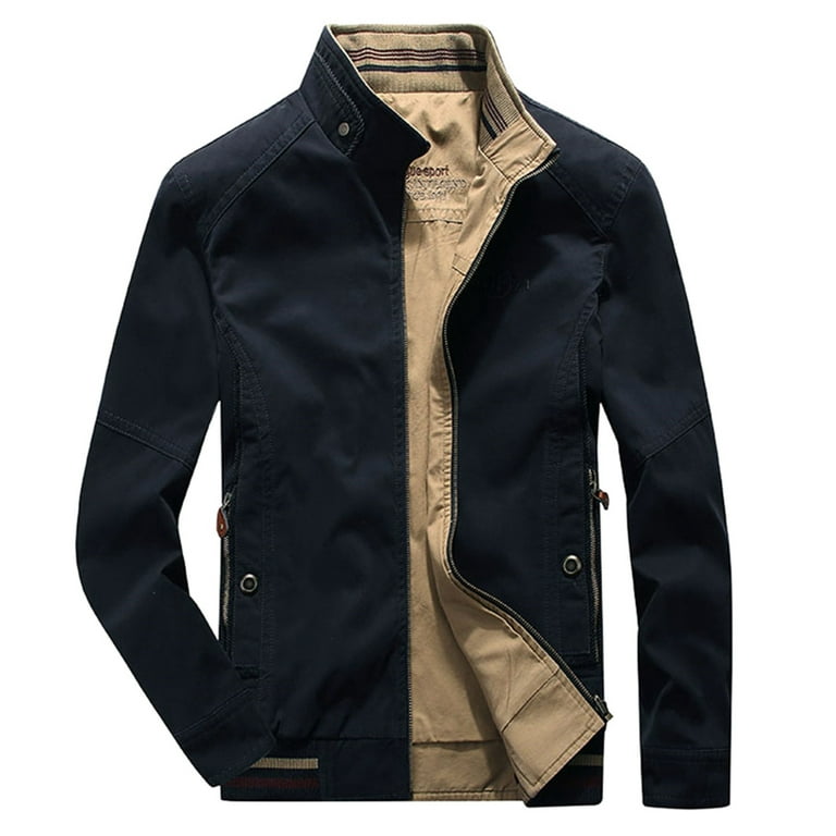 Cotton Double-faced Stand Collar Men's Jacket Cotton Double-faced Stand Collar Men's Jacket