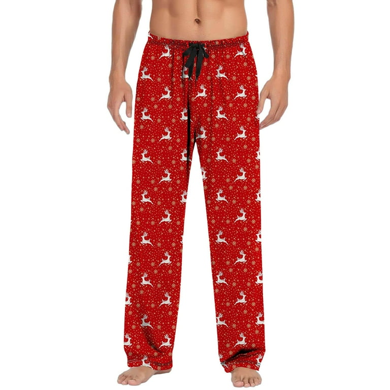 JDEFEG Mens Pants Pants Mens Big and Tall Christmas Mens Casual Pants Pajama Pants with Drawstring and Pockets Christmas Gift Pants for Men Polyester Spandex B Xl Walmart