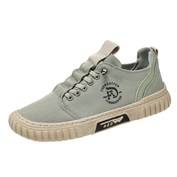 JDEFEG Mens Shoes Casual Mens Shoes Wide Width Men Low Top Breathable Casual Walking Shoes Canvas Casual Shoes for Men Leather Size 12 Mens Casual Shoes Army Green 43