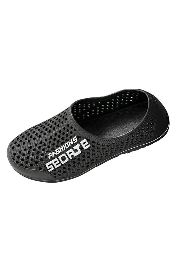 Mens Shower Sandals Men Sandal Beach Non Slip Garden Men Clogs Shoes for Men Beach Shoes Mens Slip On Sandals Size 12 with Memory Foam Black 43