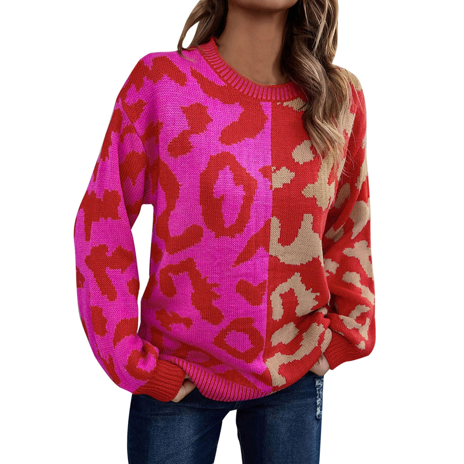 JDEFEG Mens Soft Sweatshirt Women s Fall and Winter Sweater