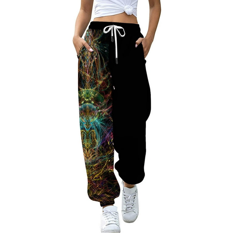 JDEFEG Pants for Women Ladies Warm Up Pants with Pockets Workout Pants High  Print Comfy Women's Waisted Joggers Pants Pursuit Pants Women's Pants  Polyester Green Xxl 