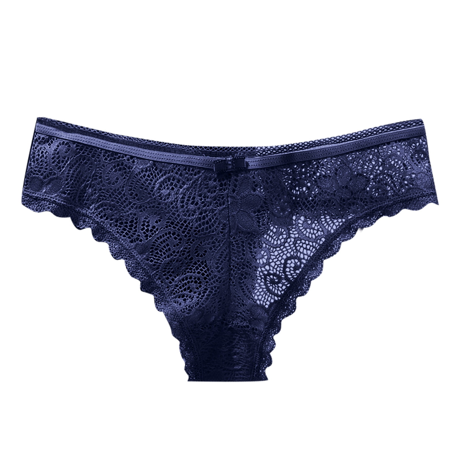 JDEFEG Hiking Underwear Women Womens Lace Thong Panties Seamless Solid  Color Comfortable Waist Panties Lace Back Panties For Women Plus Size  Polyester Black Xl 
