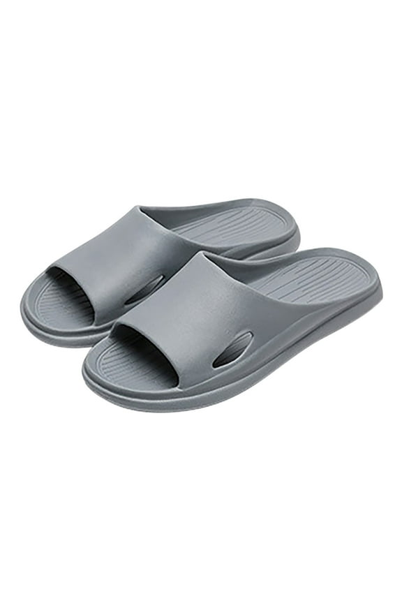 Rams Slippers for Men and Women Slippers Bathroom Home Slippers Summer Beach Solid Color Flat Bottom Home Sandals Mens Slip On Slippers Size 13 S Grey 42