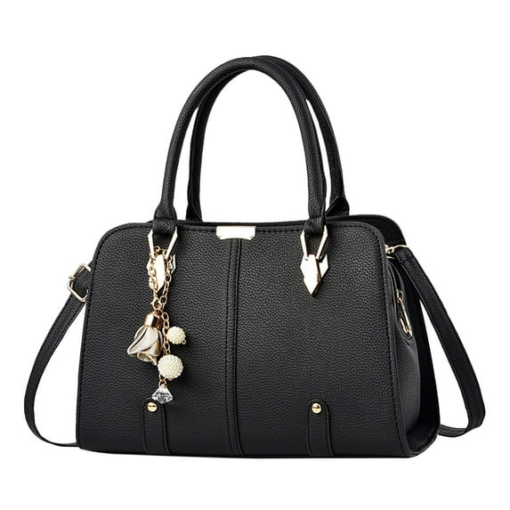 JDEFEG Rolling Tote Womens Tote Bag Fashion Handbags Ladies Purse Satchel Shoulder Bags Tote Leather Bag Purses for Women Crossbody Bags for Women Black One Size