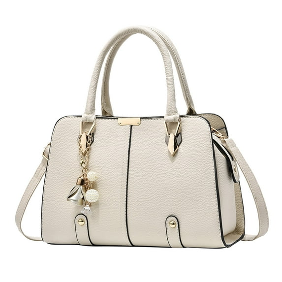 JDEFEG Rolling Tote Womens Tote Bag Fashion Handbags Ladies Purse Satchel Shoulder Bags Tote Leather Bag Purses for Women Crossbody Bags for Women White One Size