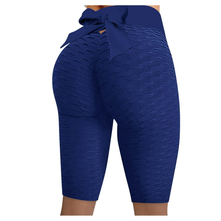 JDEFEG Sheer Yoga Pants For Women Fitness Yoga Women's Tight-Fitting Casual  Shorts Lifting Sports Yoga Pants Teacher Pants Women Polyester Blue M 