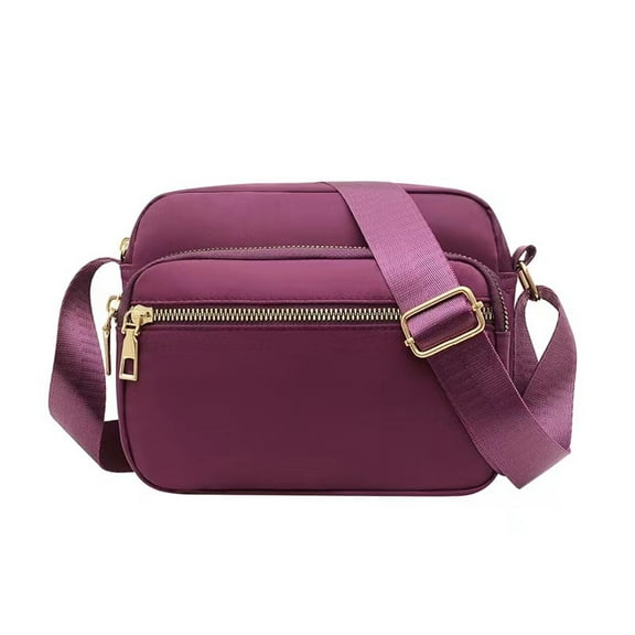 JDEFEG Shoulder Bags Women Classic Small Nylon Crossbody Bag Phone Purse Ladies Lightweight Messenger Sling Shoulder Bag Purses for Women Purple One Size