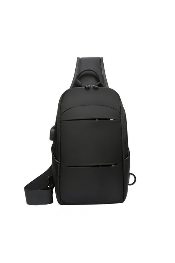 Shoulder Bags for Men Men Chest Bag Shoulder Crossbody Bag Large Capacity Multifunctional Backpack Usb Charging Backpack Black One Size