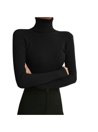 Aksbgg Womens Plus Size Turtleneck Long Sleeve Thermal Underwear Top  Pullover Sweater Basic Layer Shirt, Black/White(2 Pack), 22 Plus price in  Saudi Arabia,  Saudi Arabia