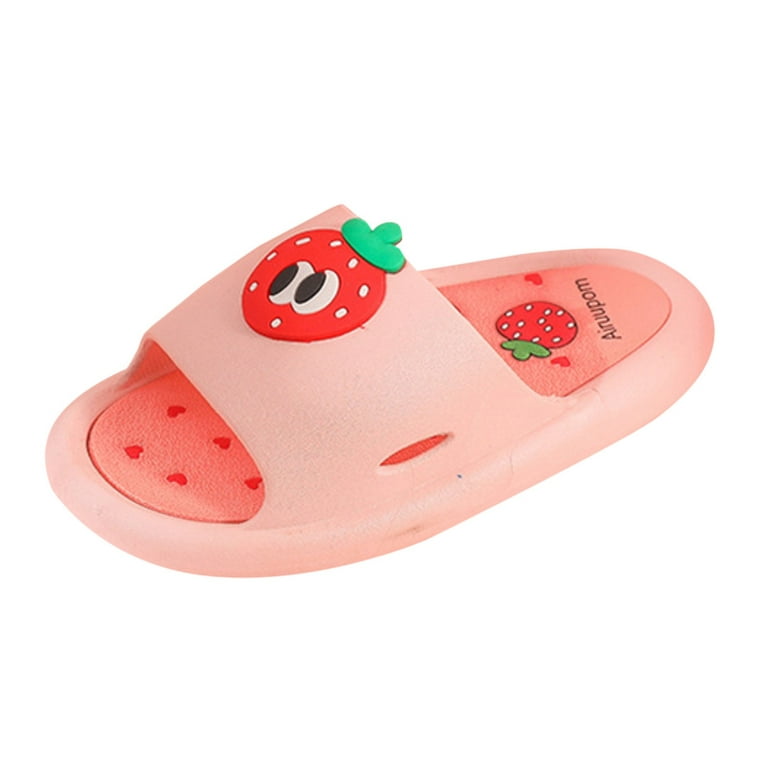 JDEFEG Slipper Boots Kids New Children Sandals and Slippers Soft Sole Eva  Middle Cushion Cute Fruit Indoor and Outdoor Children Slipper Girls Winter