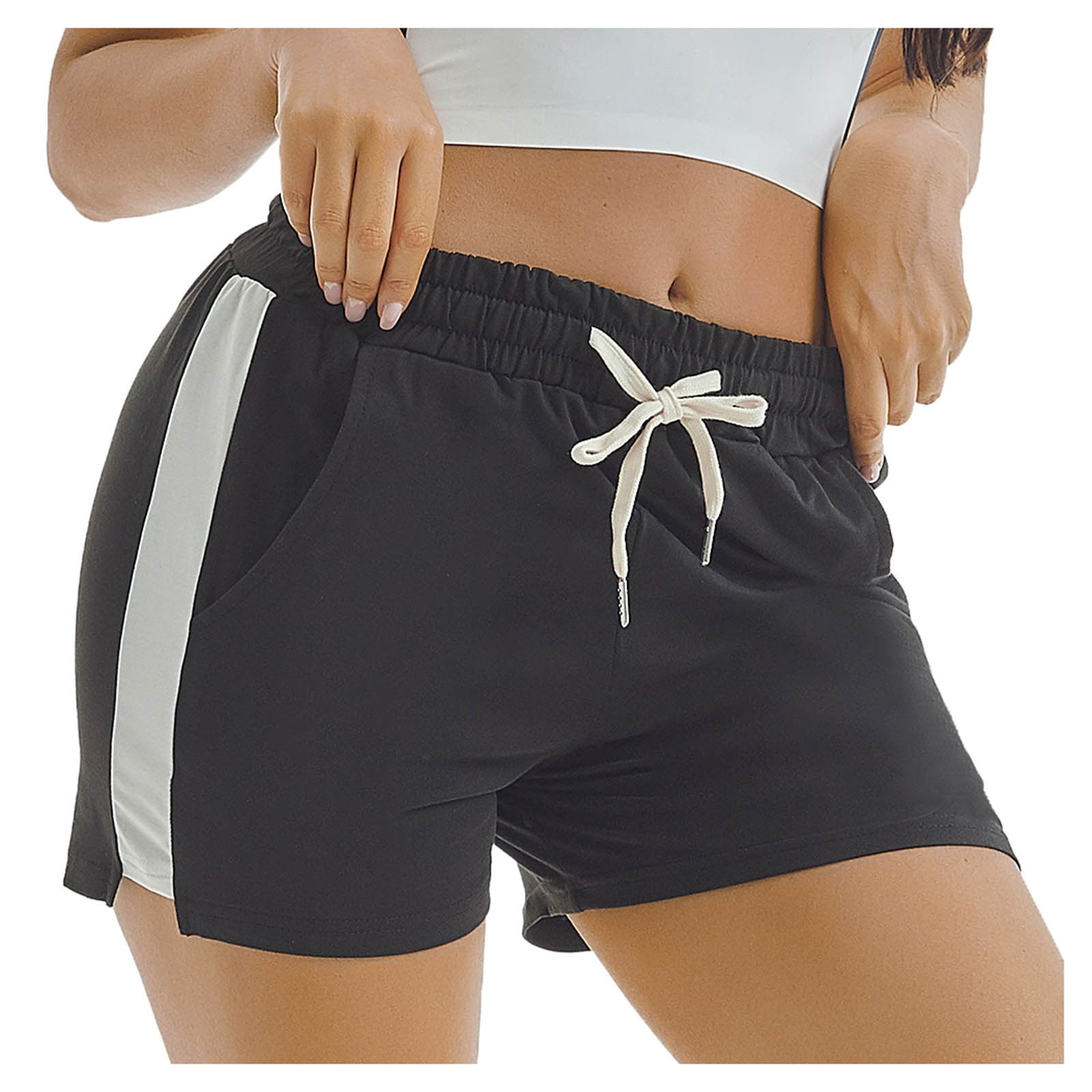 JDEFEG Sweat Shorts Women Stretch Sports Size Leisure Yoga Home Plus Ladies  Shorts Running Pants Running Clothes Dresses for Women Polyester Black Xl