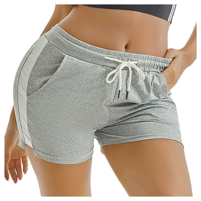 JDEFEG Sweat Shorts Women Stretch Sports Size Leisure Yoga Home Plus Ladies Shorts  Running Pants Running Clothes Dresses for Women Polyester Grey Xl 