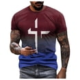 thumbnail image 1 of JDEFEG T Shirts for Men Regular-Fit Mens Fashion Casual Short Sleeve Pullover T Shirt Printed Top Big and Tall Sweatshirts for Men Gym Active T Shirt Size Xxl, 1 of 6
