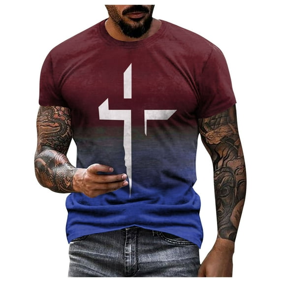 JDEFEG T Shirts for Men Regular-Fit Mens Fashion Casual Short Sleeve Pullover T Shirt Printed Top Big and Tall Sweatshirts for Men Gym Active T Shirt Size Xxl