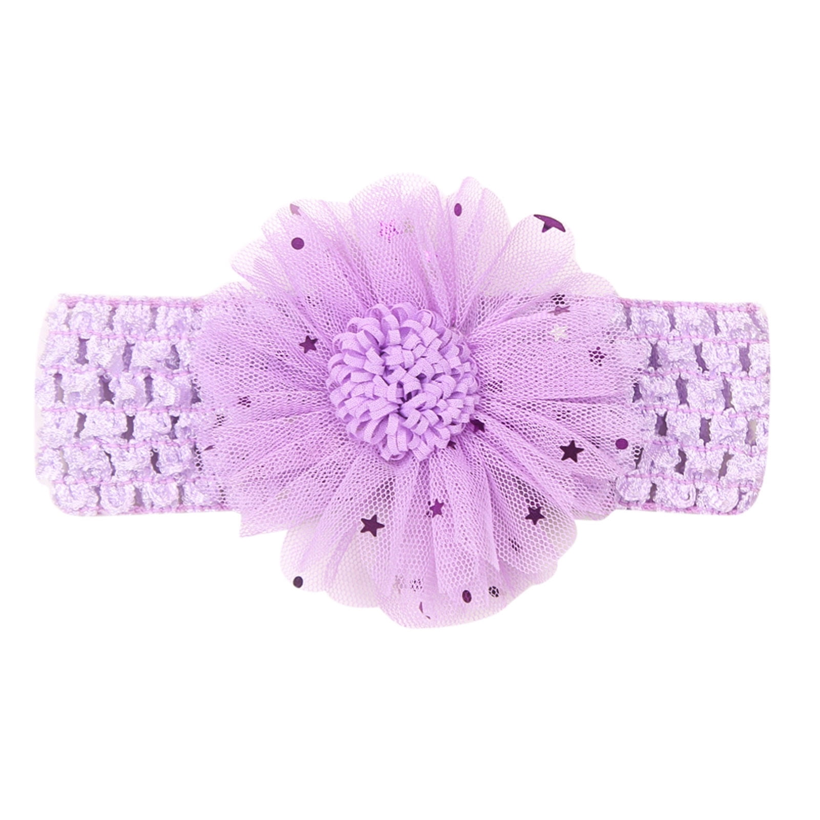 Babyhug Free Size Headband With Floral Applique- Purple main image 0