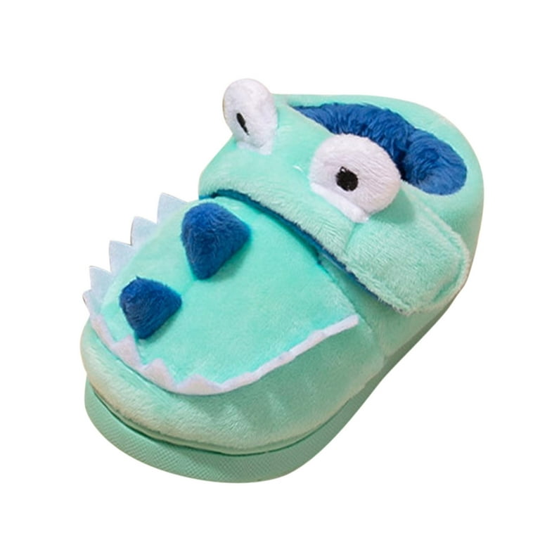 JDEFEG Toddler Slippers Size 9 Fashion Autumn and Winter Cute Boys and  Girls Slippers Flat Soft and Comfortable Cartoon Shape Little Girls  Slippers Artificial Leather Mint Green 140 