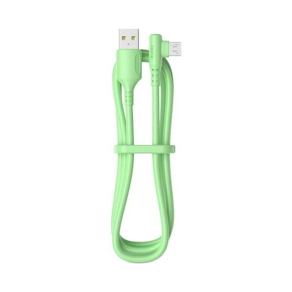 JDEFEG Type C Led Charging Cable 9 Ft Usb Cable Right Angle 90° Elbow Liquid Micro Usb 3A Fast Charging Cable S9 Charging Cable 10 Ft Fast Charge Android Charger Green