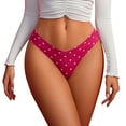 thumbnail image 1 of JDEFEG Underwear Women Bikini Underpants Patchwork Color Underwear Panties Bikini Solid Womens Briefs Knickers Gift for Womens 1 Piece Love Panties Underwear Women Packs Polyester Pink Xl, 1 of 6
