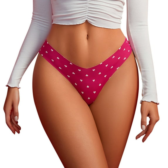 JDEFEG Underwear Women Bikini Underpants Patchwork Color Underwear Panties Bikini Solid Womens Briefs Knickers Gift for Womens 1 Piece Love Panties Underwear Women Packs Polyester Pink Xl