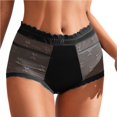 thumbnail image 1 of JDEFEG Underwear Women Pack Comfy Sexy Lace Edge Underwear for Women Love Mesh High Waist Ice Silk Women's Triangles High Waisted Ladies Panties Black Size L, 1 of 6