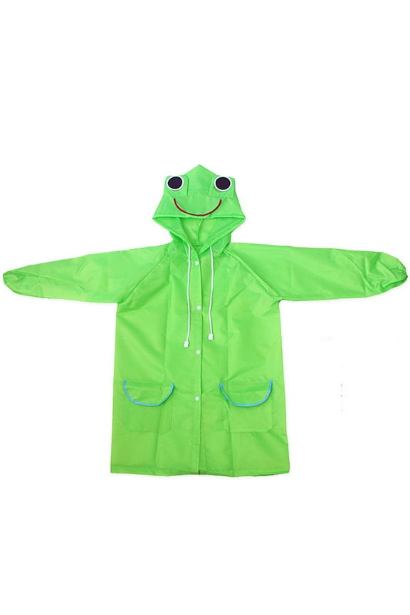 Waterproof Hooded Polyester Rain Coats (Kids One Size)